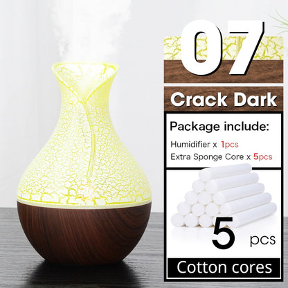 USB Electric Air Humidifier Mini Wood Grain Aroma