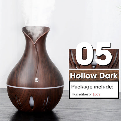 USB Electric Air Humidifier Mini Wood Grain Aroma