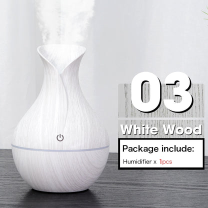 USB Electric Air Humidifier Mini Wood Grain Aroma